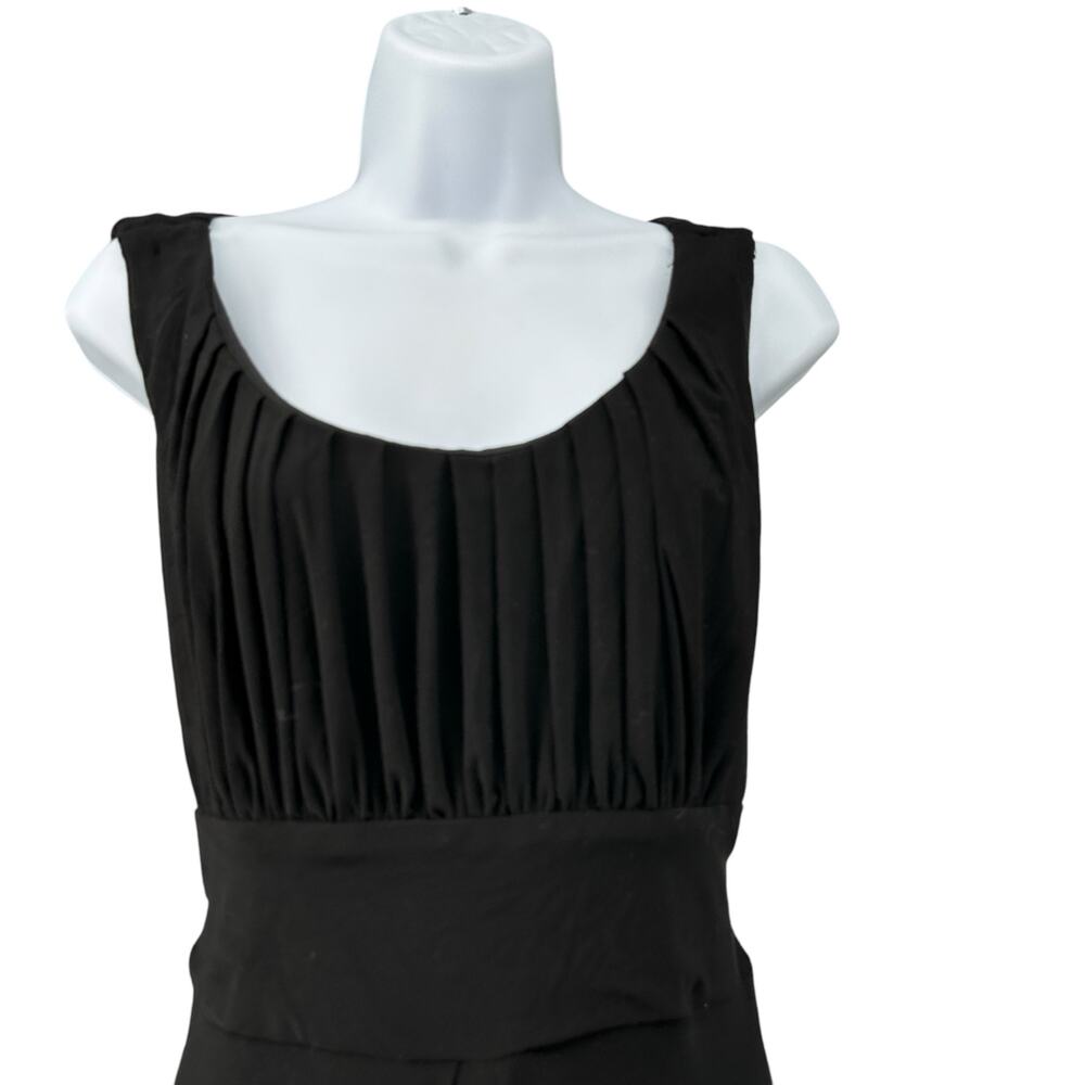Julian Taylor Sleeveless Empire Waist Fit and Flair Midi Long Dress Basics Black - Picture 4 of 7